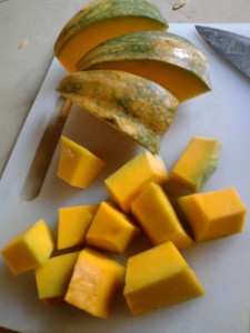 peel and slice into chunks